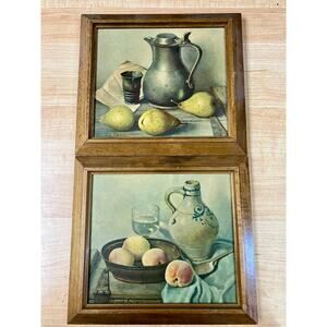 VTG Henk Bo’s Classic Still Life Fruit Pictures Bundle of 2.